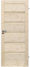 Dvere vnútorné Wezuwiusz plné 90P  so sukmi nelakované zámok na kľúč