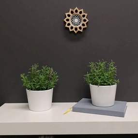 AMADEA Mandala s vkladom na zavesenie, masívne drevo, priemer 12 cm