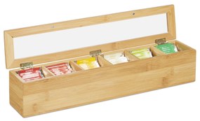 Bambusová čajová krabička so 6 priehradkami RD31460