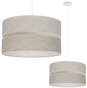 Závesné svietidlo Len, 1x béžové/svetlobéžové textilné tienidlo, (fi 40 cm), w