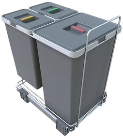 Plastový odpadkový kôš na triedený odpad/vstavaný 24 + 8 + 8 l Ecofil - Elletipi