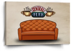 Sablio Obraz Seriál Priatelia CENTRAL PERK Gauč - 60x40 cm