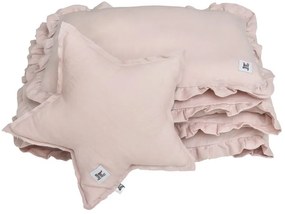Ľanové obliečky do postieľky DUSTY PINK, vel. M