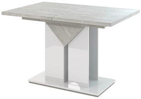 Jedálenský stôl Tarni (svetlosivá + lesk biely) (pre 4 až 6 osôb). Vlastná spoľahlivá doprava až k Vám domov. 1055252