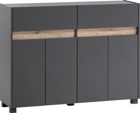 XXXLutz KOMODA, antracitová, 112,2/84,8/33 cm MID.YOU - Komody - 000895007302