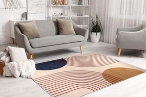 Koberec FUSION 0001 béžový / bordový