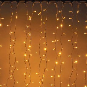 DECOLED Svetelný záves LED, 1x5 m, teplá biela, 500 diód, IP67
