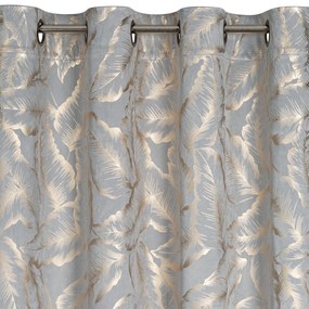 EUROFIRANY ZATEMŇOVACÍ ZÁVES NA KRÚŽKOCH MILENA 140X250 CM LISTY