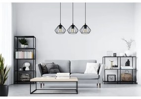 Luster na lanku CEED 3xE27/60W/230V čierna