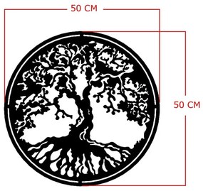 Nástenná dekorácia Tree of Life čierna