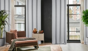 ZATEMŇOVACÍ ZÁVES NA KRÚŽKOCH AMARO 135X250 CM STRIEBORNÁ