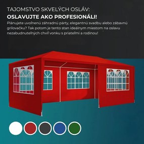 Párty stan NEAPOL, 3x6m, červená Jurhan