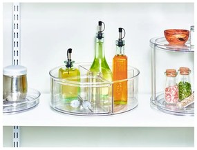 Okrúhly transparentný úložný box iDesign The Home Edit, Ø 29 cm