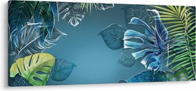 Obraz - Listy tropických rastlín (120x50 cm)