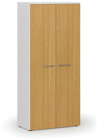 Šatníková skriňa s výsuvom PRIMO WHITE, 1781 x 800 x 420 mm, biela/buk