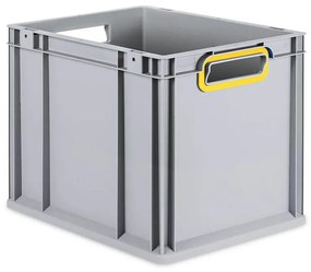Sada 4 kusov - Eurobox Next Gen 2.0 - Stohovateľná nádoba s otvorenými rukoväťami - Žltá - 400 x 300 x 320 mm