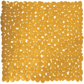 Spirella Protišmyková podložka do sprchy GALETS, žltá, 53 x 53 cm