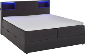 XXXLutz BOXSPRINGOVÁ POSTEĽ, 160/200 cm, antracitová Xora - Online Only spálne - 000101026407