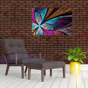 Obraz - Abstrakcia, kvetina (90x60 cm)