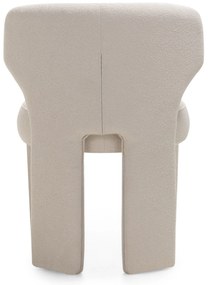 Jídelní designová židle Elaine boucle krémová