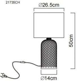 Globo 21735CH - Stolná lampa SOFIA 1xE27/60W/230V béžová