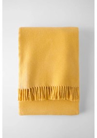 Žltá deka s podielom bavlny Euromant Basics, 140 x 180 cm