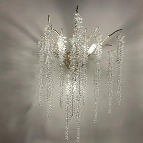 Krištáľové nástenné svietidlo 3xG9/40W/230V rose gold