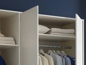 Šatníková skriňa Valencia, 155 cm, biela