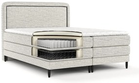 Svetlosivá boxspring posteľ 140x200 cm Dove – Maison de Rêve