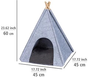 Svetlosivý teepee stan pre domácich maznáčikov Wenko