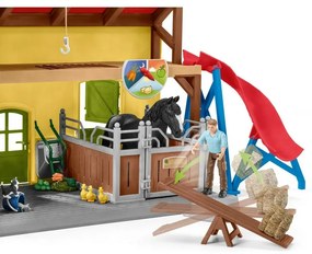 Schleich 42485 Stajňa pre kone s príslušenstvom, 60 x 40 x 29,5 cm