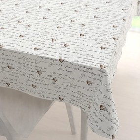 Biante Bavlnený obdĺžnikový obrus Sandra SA-028 Vyznanie lásky 80x120 cm