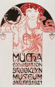 Mucha, Alphonse Marie - Umelecká tlač Exhibition Brooklyn Museum, (26.7 x 40 cm)