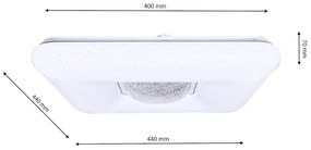 Stropné LED svietidlo Yax, 1x LED 24w, 3000-6000k, w, s ovládačom