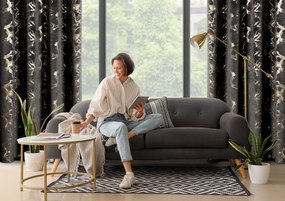 ZATEMŇOVACÍ ZÁVES NA KRÚŽKOCH RAJA 140X250 CM VZOROVANÁ