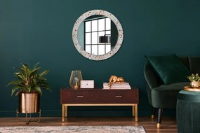 Okrúhle zrkadlo s potlačou Divoké kvety fi 70 cm