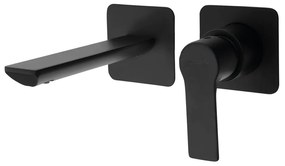 Matne čierna podomietková umývadlová batéria (1 výstup) Pax – Sapho