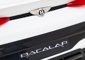 Ramiz Bentley Bacalar autíčko na batérie pre deti Biele + Diaľkové ovládanie + EVA + Pomalý štart + LED Audio