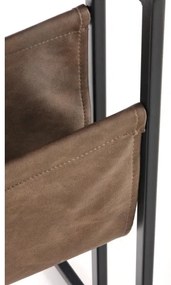 Odkladací stolík COMPACT 65x47 cm čierna/hnedá