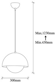 Závesný luster Camgoz zlatý