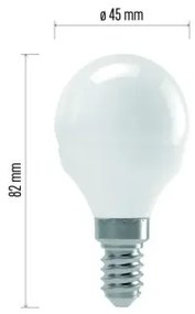 EMOS LED Mini žiarovka, E14, 4W, neutrálna biela / denné svetlo