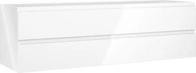 Mexen Orio, kúpeľňová skrinka 160 cm, 2 zásuvky, biela lesklá, 91A10-16047-2-BFF00