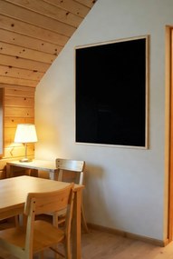 Toptabule.sk  Čierna magnetická tabuľa NATURE LINE v prírodnom drevenom ráme 60x40 cm