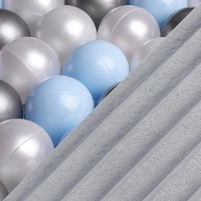 Suchý bazén okrúhly 90x30 cm – šedý Puffy Lamell + 200 guličiek