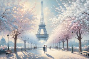 Obraz - Maľba z Paríža (90x60 cm)