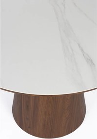 Okrúhly jedálenský stôl s doskou z kameňa ø 115 cm Almira – White Label