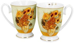 Porcelánový hrnček na nohe Van Gogh Sunflowers 320 ml sada 2ks