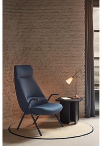 Tmavomodré kreslo Teulat Dins, výška 114 cm