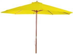 Slnečník Florida Ø 3,5m - polyester/drevo - žltá