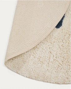 Slonovinový prateľný/ručne tkaný bavlnený detský koberec ø100 cm Tandani – Kave Home